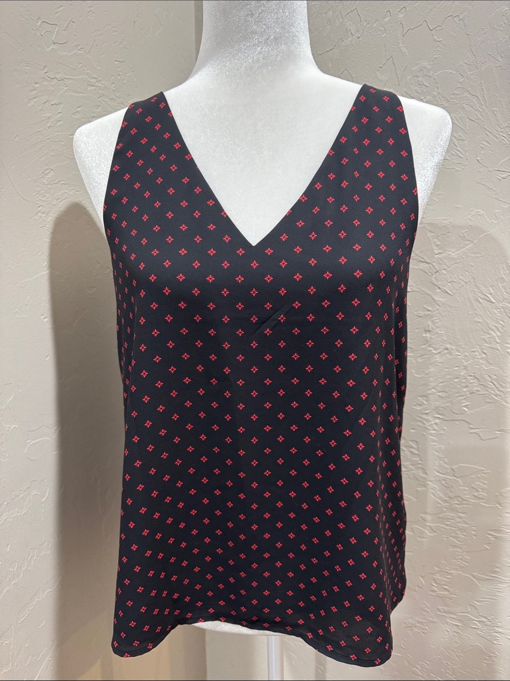 Express Black V Neck X Back Tank Size Small